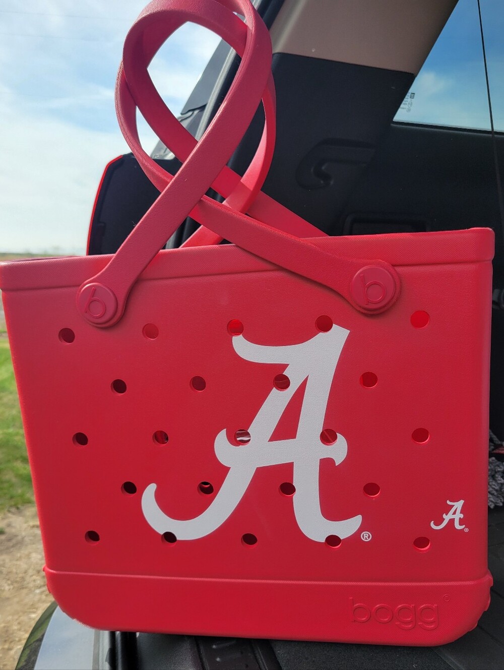 New Boggbag Baby (medium) Alabama Crimson Tide Collegiate Red Tote Bag